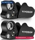 Vivosun 2-PACK 30X 60X Illuminated Jewelers Loupe Foldable Magnifier With Led Li New. Price: $30.37.