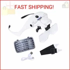 Yoctosun Magnifying Glasses With 4 Led Lights, Headband Magnifier 5 Detacha New. Price: $25.46.