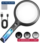 30X Charge Magnifier With Light, Nueyio 4.33INCH Large Handheld Magnifying Glass New. Price: $21.58.