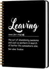 Leaving Definition Hardcover Spiral Notebooks For Work, Farewell Gifts Cowor New. Price: $22.60.