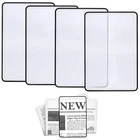4PCS Page Magnifying Sheet 3X Medium, White Transparent Glass And Black Edge New. Price: $13.44.