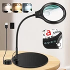 Nzqxjxz 10X 20X Desk Magnifying Glass With Light Stand, 4.9 Inch, Black New. Price: $39.97.