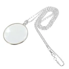 5X Magnifying Glass Pendant 1.6" Lens Dia. And 35" Alloy Necklace (silv... New. Price: $14.43.