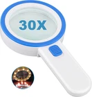 Magnifying Glass With 12 Led Lights, Double Lens Handheld Illuminated New. Price: $22.98.